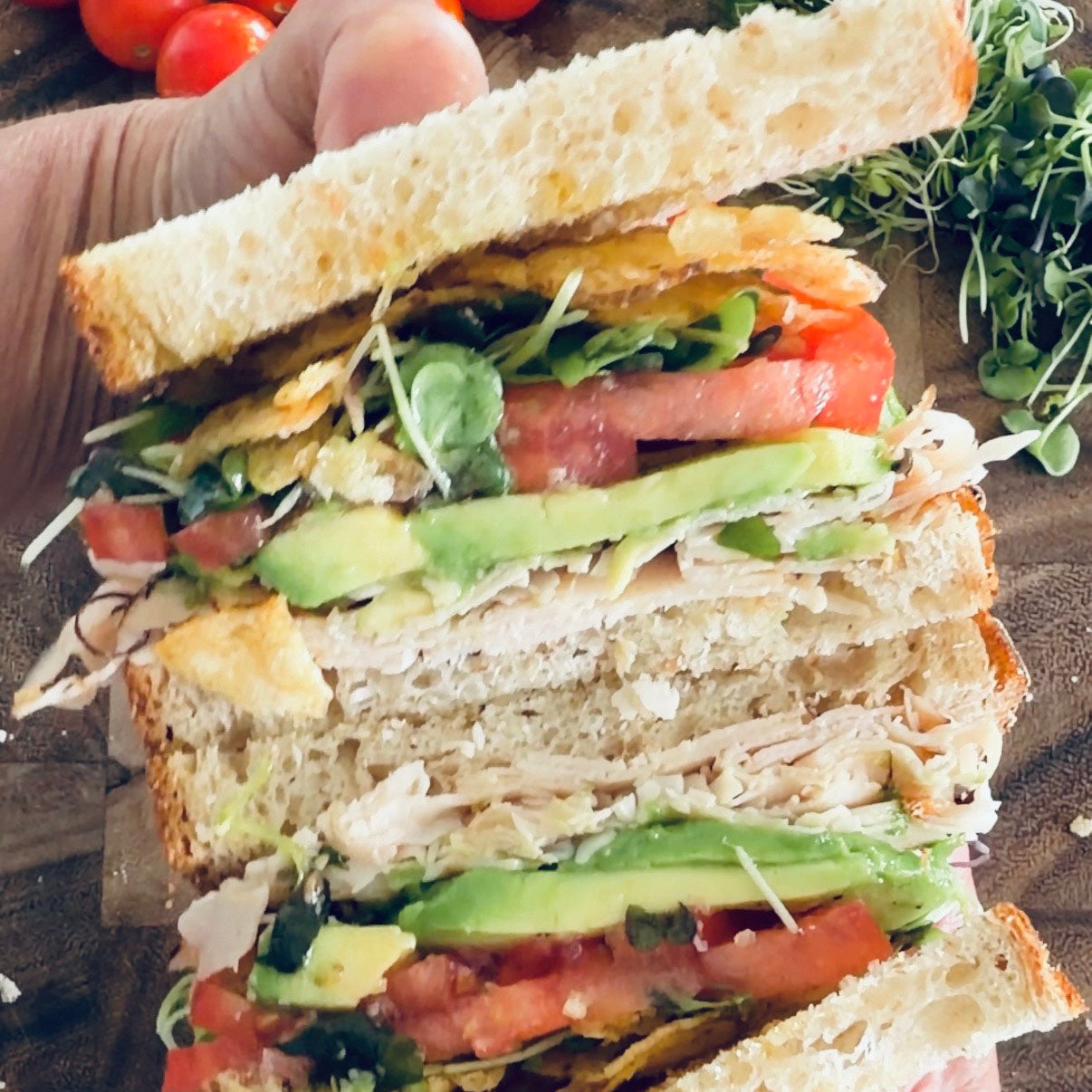 Feed Your Soul Turkey Avocado Crunch Sandwich with Salt & Vinegar Chips