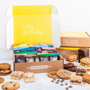 Happy Birthday Cookie and Brownie Box 24 pc